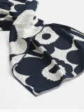 Marimekko Полотенце банное Unikko двустороннее, молочно-белое с темно-синим — фото 2