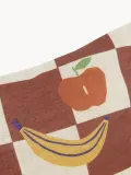 Nobodinoz Подушка декоративная Vibes изо льна с графичным рисунком, 23х33 см, терракотовая — фото 3