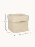 Nobodinoz Корзина для хранения детская Wabi Sabi из хлопкового муслина, 20х18 см, светло-бежевая — фото 2