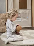 OYOY Mini Настольный светильник Mushroom из натурального ротанга ручного плетения, диаметр 15 см, светло-бежевый — фото 3