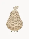 OYOY Mini Настольный светильник Pear из натурального ротанга ручного плетения, высота 18 см, светло-бежевый — фото 1