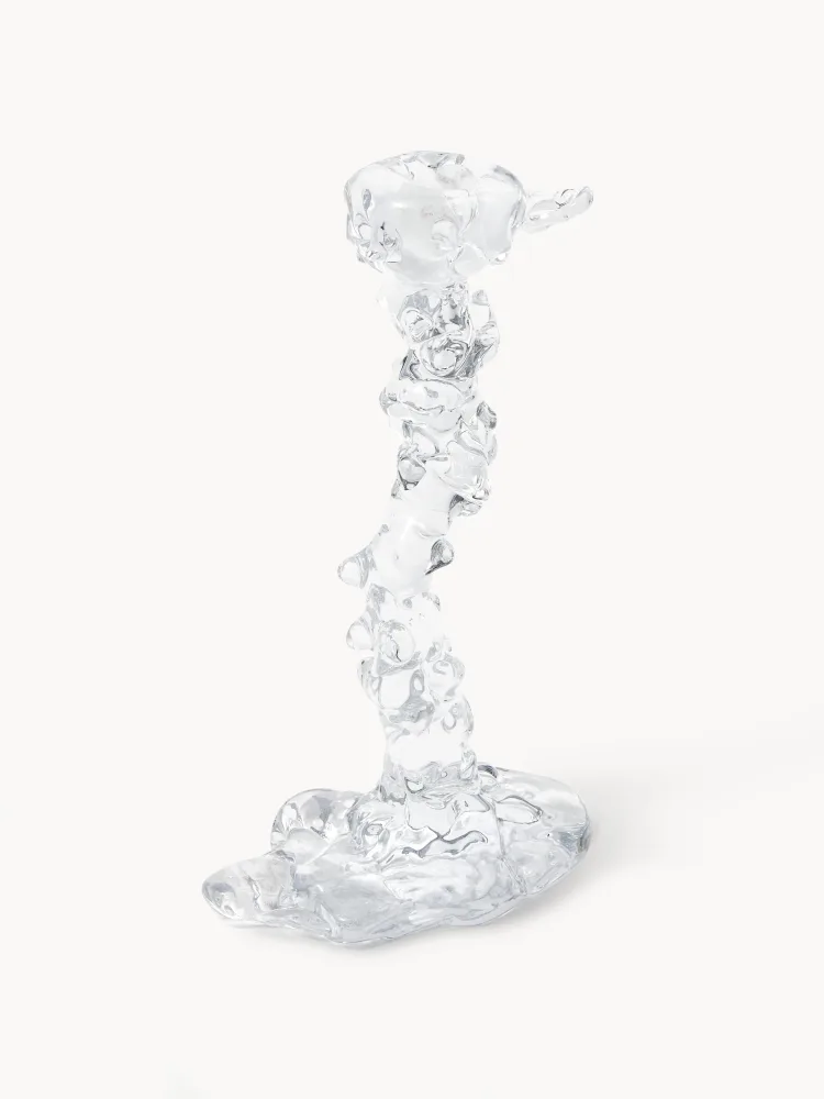 Подсвечник POLSPOTTEN Drip из стекла, Ш 18 × В 25 см, Прозрачный