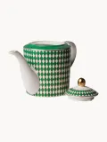 Чайник POLSPOTTEN Chess ручной работы из фарфора, 1,1 л, зелёный — фото 5