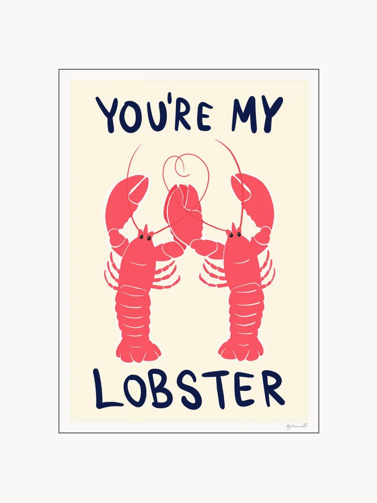 Poster and Frame Постер You are My Lobster с двумя омарами