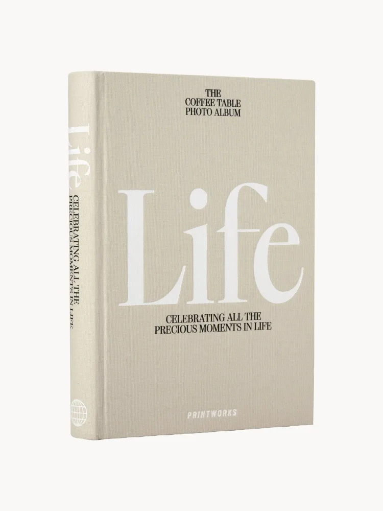 Printworks Фотоальбом Life на 80 страниц для 160 горизонтальных фотографий, 28х20 см, светло-бежевый
