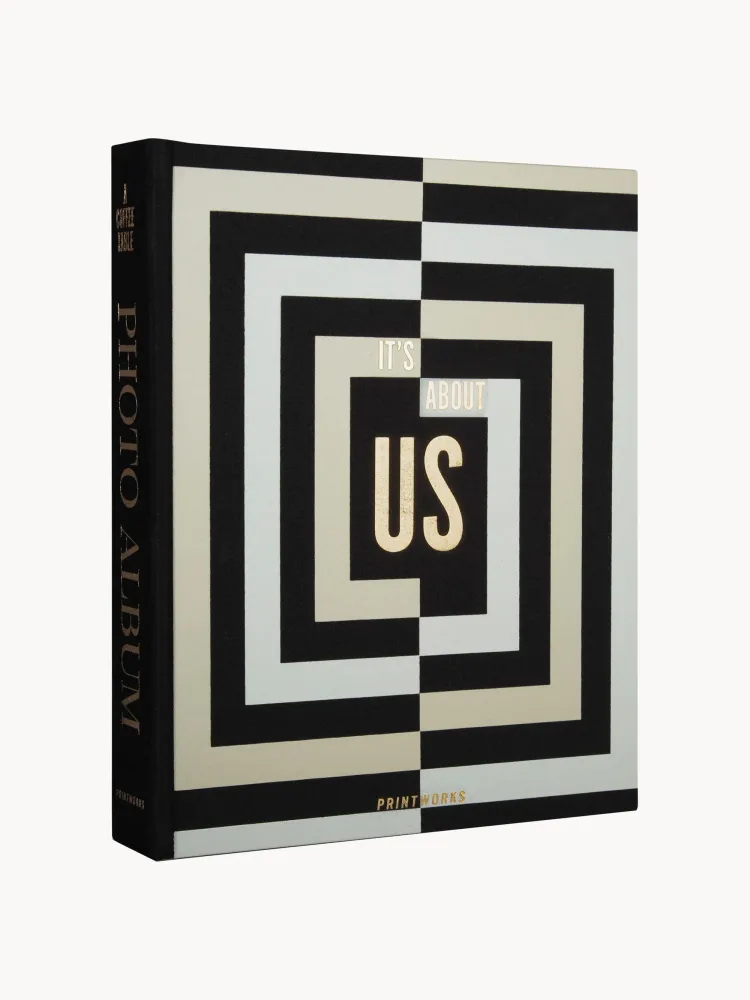 Printworks Фотоальбом It's About Us с чёрными страницами и тканевой обложкой, 30 страниц, 33х27 см