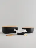 Хлебница RIG-TIG by stelton Box It с бамбуковой крышкой, чёрная — фото 2