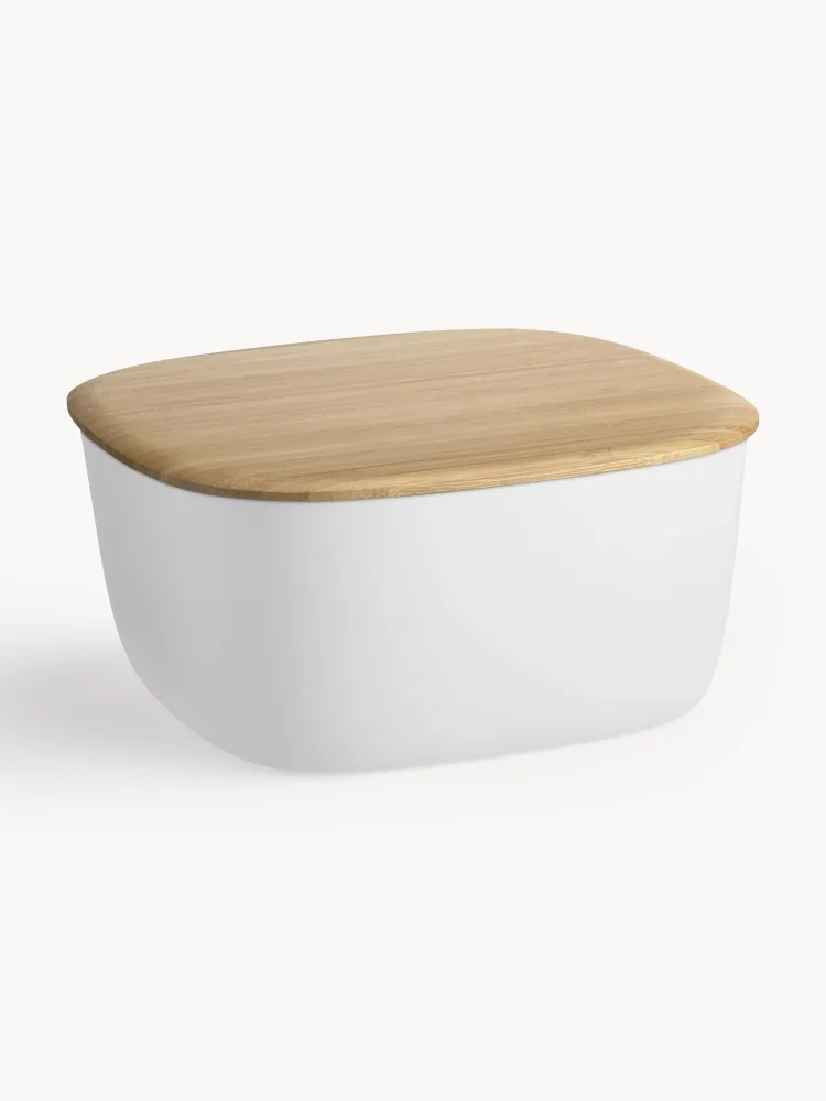 Хлебница RIG-TIG by stelton Box It с бамбуковой крышкой, белая
