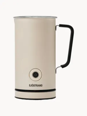 Sjöstrand Coffee Вспениватель молока Zeio на 300 мл из нержавеющей стали, капучинатор для горячей и холодной пены, бежевый