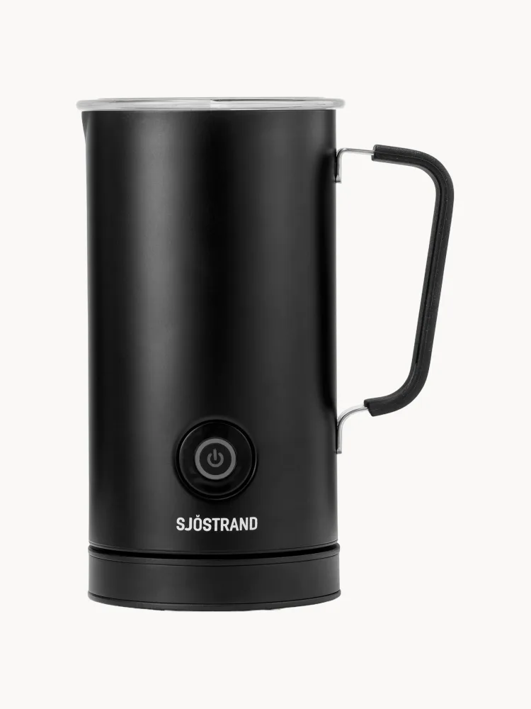Sjöstrand Coffee Вспениватель молока Zeio на 300 мл с двойными стенками из нержавеющей стали, горячая и холодная пена, чёрный