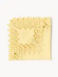 Westwing Collection Салфетка сервировочная Flavia из хлопка с кружевом, 45х45 см, жёлтая — фото 1