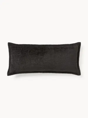 Westwing Collection Наволочка декоративная Shannon из букле, Ш 30 × Д 70 см, Чёрный