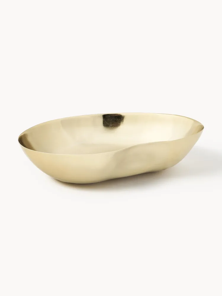 Westwing Collection Миска декоративная Aria из металла, 27 × 7 см, Золото