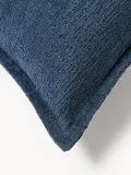 Westwing Collection Наволочка декоративная Shannon из букле, Ш 40 × Д 60 см, Тёмный синий — фото 2