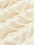 Westwing Collection Наволочка Phil из перкаля с тафтинговым узором, Ш 50 × Д 70 см, Кремово-белый — фото 7