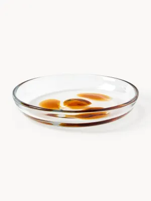 Westwing Collection Миска декоративная из стекла Aurum, диаметр 25 см, Ø 25 × В 4 см, Оранжевый
