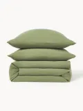 Westwing Collection Пододеяльник Airy льняной оливковый зеленый — фото 2