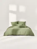 Westwing Collection Пододеяльник Airy льняной оливковый зеленый — фото 7