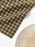 Westwing Collection Салфетка сервировочная Ulla из хлопка, 45х45 см, тёмно-зелёная — фото 3