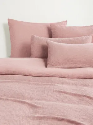 Westwing Collection Пододеяльник Odile из муслина, Ш 135 × Д 200 см, Mauve