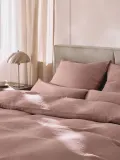 Westwing Collection Пододеяльник Odile из муслина, Ш 135 × Д 200 см, Mauve — фото 7