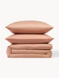 Westwing Collection Пододеяльник Comfort из хлопкового сатина, Ш 135 × Д 200 см, Пыльный розовый — фото 2