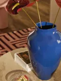 Westwing Collection Ваза Latona ручной работы высотой 41 см, Ø 27 × В 41 см, Синий — фото 5