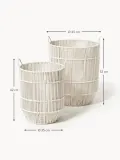Westwing Collection Комплект плетеных корзин для белья Gabe, 2 штуки, Бежевый — фото 2