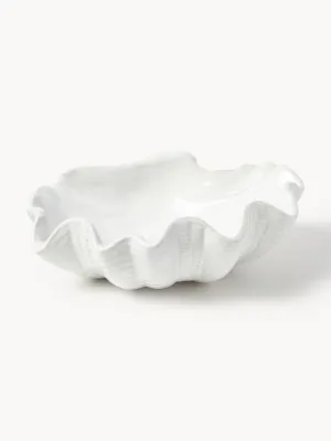 Westwing Collection Миска декоративная Mar из каменной керамики, Ш 31 × В 11 см, Белый