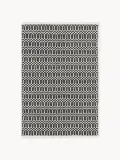 Westwing Collection Ковер уличный Rune ручного плетения с геометрическим узором, 120х180 см, чёрный с молочно-белым — фото 7