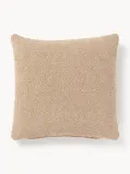 Westwing Collection Подушка декоративная Lena из букле, 50х50 см, Ш 50 × Д 50 см, Бежевый — фото 1