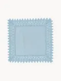 Westwing Collection Салфетка сервировочная Flavia из хлопка с кружевом, 45х45 см, голубая — фото 2