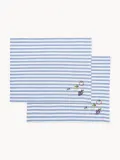 Westwing Collection Комплект подкладок с вышивкой Melony, 2 шт, Ш 40 × Д 50 см, Зелёный — фото 4