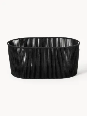 Westwing Collection Корзина для белья плетеная Gabe, Ш 58 × В 26 см, Чёрный