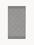Westwing Collection Ковер уличный Reddy двусторонний с ромбовидным узором, 80х150 см, тёмно-серый с молочно-белым — фото 1