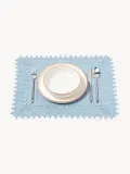 Westwing Collection Комплект подкладок с кружевом Flavia, 2 шт, Ш 45 × Д 50 см, Светлый синий — фото 4