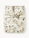 Westwing Collection Пододеяльник Flori из хлопкового сатина, Ш 135 × Д 200 см, Светлый бежевый — фото 8