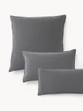 Westwing Collection Наволочка Debbie, Ш 50 × Д 80 см, Тёмный серый — фото 1