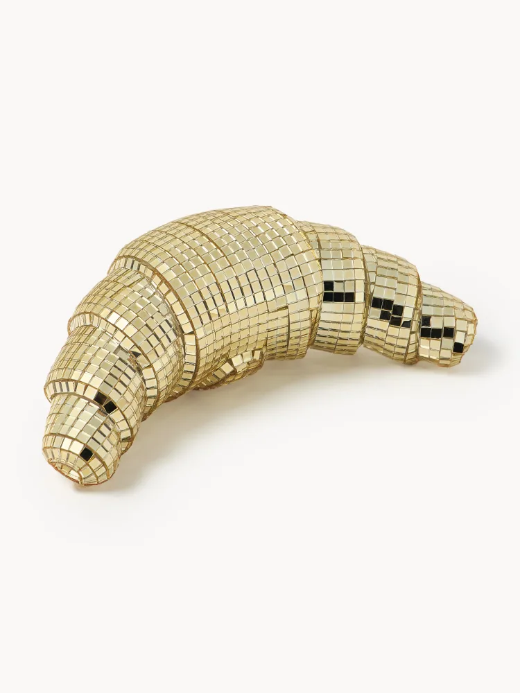 Westwing Collection Статуэтка Disco Croissant с зеркальной мозаикой, ширина 15 см