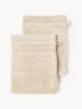 Westwing Collection Полотенце-рукавица банное Luxe, 2 шт, Светлый бежевый — фото 3