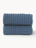 Westwing Collection Полотенце вафельное Ines, гостевое полотенце XS, Ш 30 × Д 30 см, 2 шт., Серо-голубой — фото 7