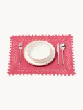 Westwing Collection Комплект подкладок с кружевом Flavia, 2 шт, Ш 45 × Д 50 см, Розовый — фото 4