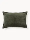 Westwing Collection Наволочка декоративная Shannon, Ш 40 × Д 60 см, Тёмный зелёный — фото 1