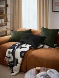 Westwing Collection Наволочка декоративная Shannon, Ш 40 × Д 60 см, Тёмный зелёный — фото 5