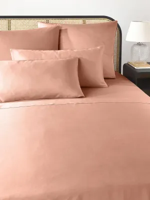 Westwing Collection Простыня Comfort из хлопкового сатина, пыльно-розовая