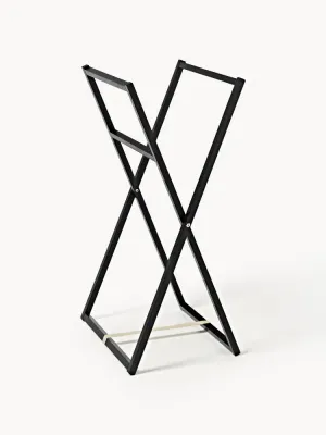 Westwing Collection Держатель для полотенец Kit из бамбука, Ш 45 × В 80 см, Чёрный