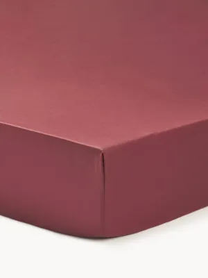 Westwing Collection Простыня на резинке Premium бордовая