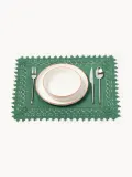 Westwing Collection Комплект подкладок с кружевом Flavia, 2 шт, Ш 45 × Д 50 см, Тёмный зелёный — фото 4