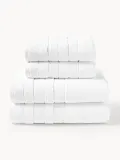 Westwing Collection Комплект махровых полотенец Luxe, 3 предм. (гостевое полотенце, полотенце для рук, банное полотенце), Белый — фото 7