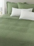 Westwing Collection Покрывало Orville вафельное оливковое — фото 4